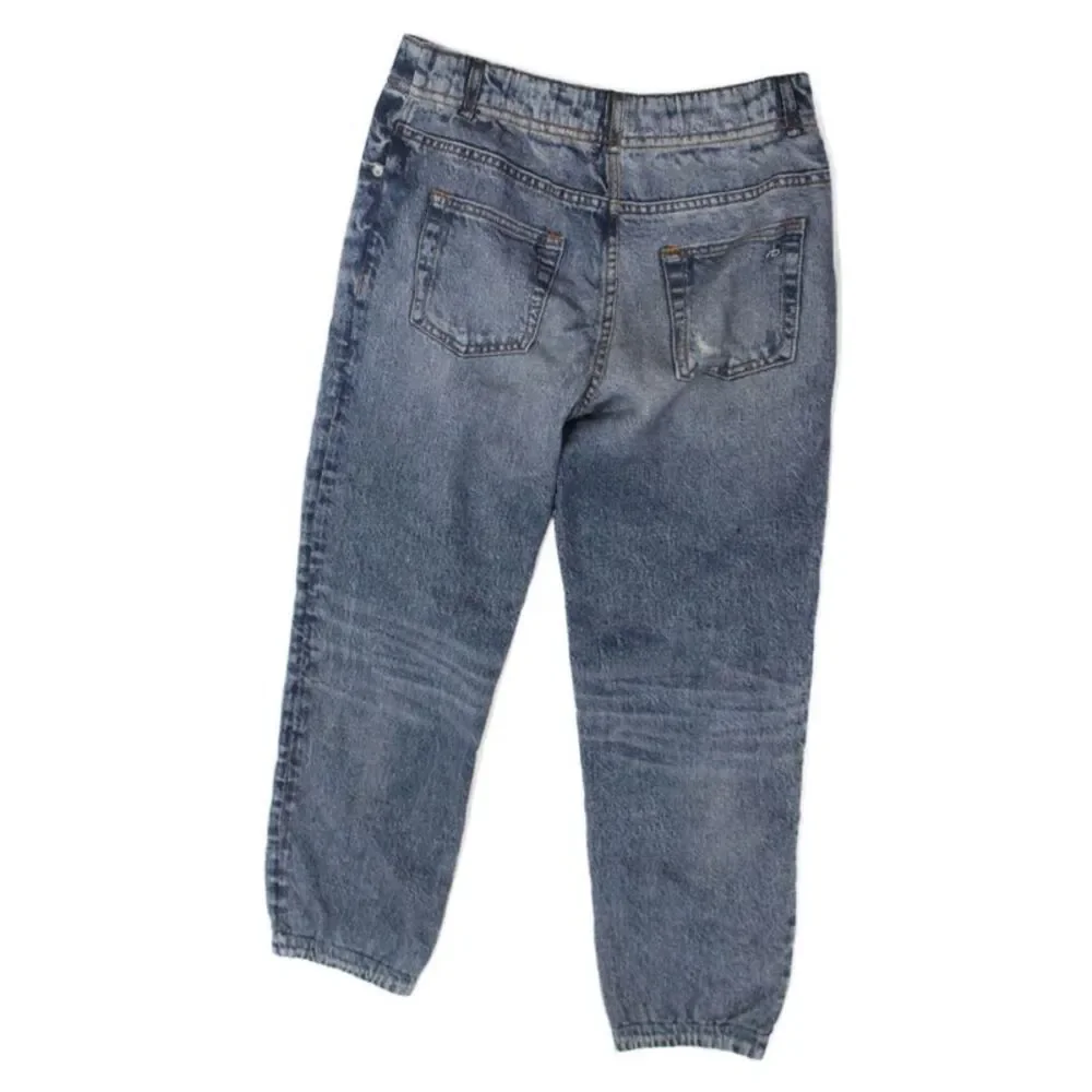 Rag & Bone Girls Cotton Denim Print Jogger Pants Blue Size 9-10Y